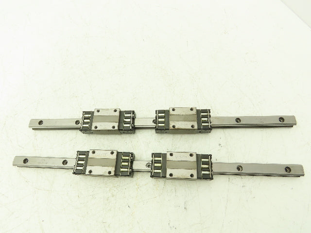 THK HSR15 Linear Bearing 2-Block Guide Rail 15mm x 400mm 15-3/4" Lot of 2