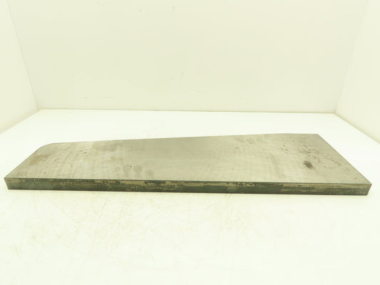 Machining Steel Flat Ground Bar Stock 1" Thick x 25.5"L  5" to 8" Angled Width