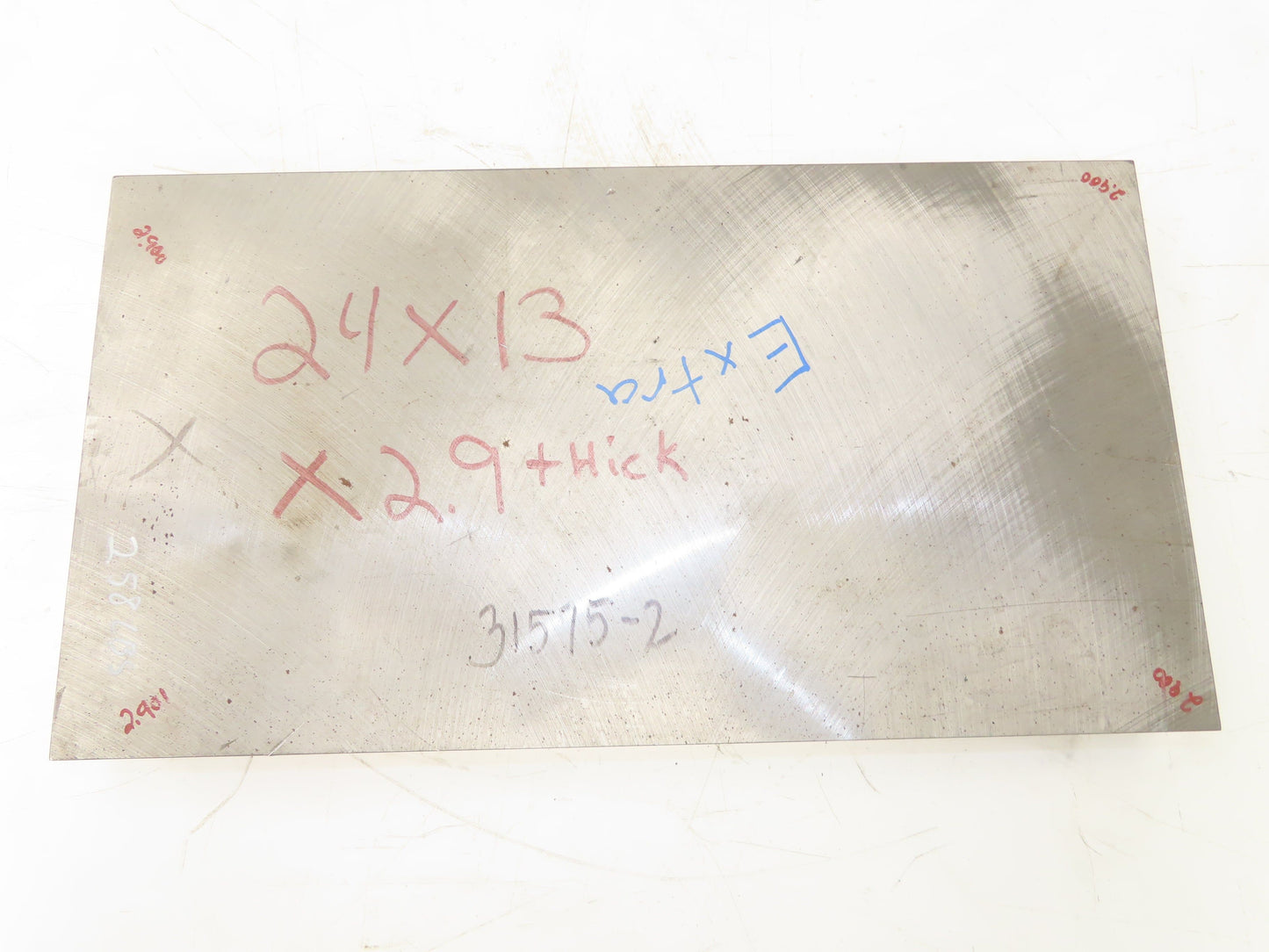 Hot Rolled Steel Flat Ground Bar Stock 2.9" Thick x 13"W x 24"L  258 Lbs