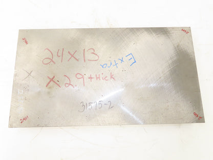 Hot Rolled Steel Flat Ground Bar Stock 2.9" Thick x 13"W x 24"L  258 Lbs