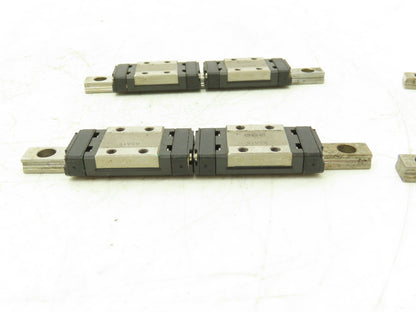 THK SRS9M Linear Bearing 2-Block Guide Rail 9mm x 114.5mm 4-1/2" Lot of 4