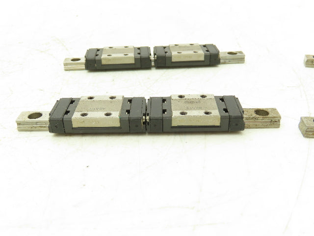 THK SRS9M Linear Bearing 2-Block Guide Rail 9mm x 114.5mm 4-1/2" Lot of 4