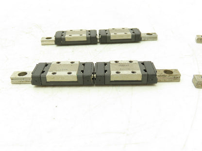 THK SRS9M Linear Bearing 2-Block Guide Rail 9mm x 114.5mm 4-1/2" Lot of 4
