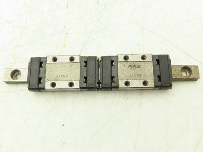 THK SRS9M Linear Bearing 2-Block Guide Rail 9mm x 114.5mm 4-1/2" Lot of 4