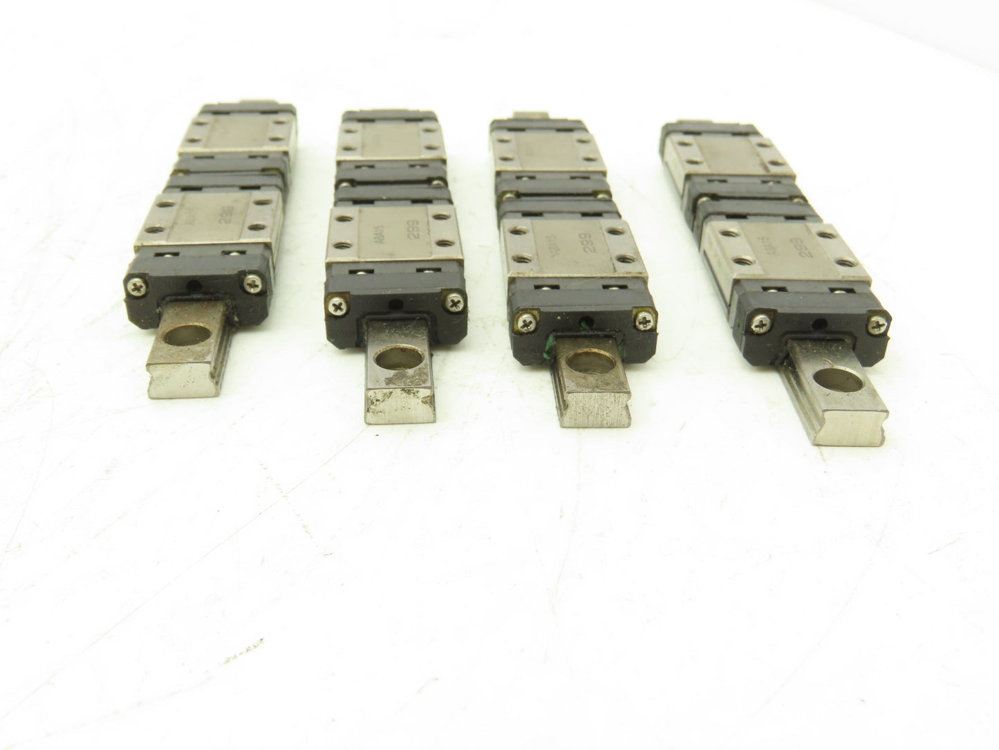THK SRS9M Linear Bearing 2-Block Guide Rail 9mm x 114.5mm 4-1/2" Lot of 4