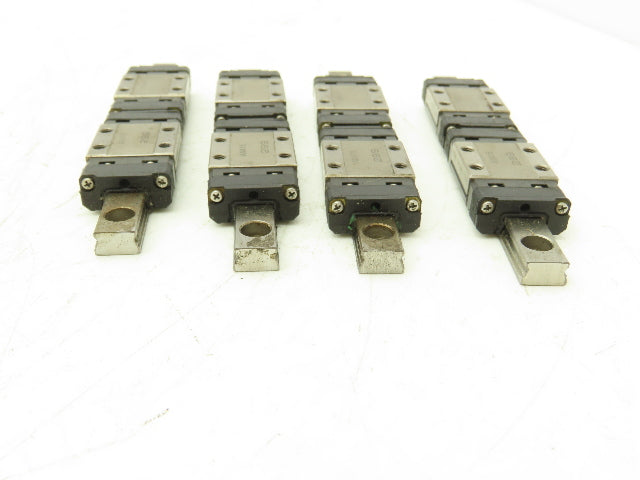THK SRS9M Linear Bearing 2-Block Guide Rail 9mm x 114.5mm 4-1/2" Lot of 4