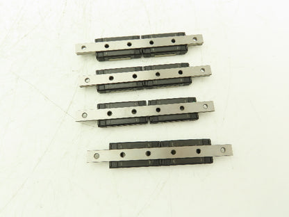 THK SRS9M Linear Bearing 2-Block Guide Rail 9mm x 114.5mm 4-1/2" Lot of 4