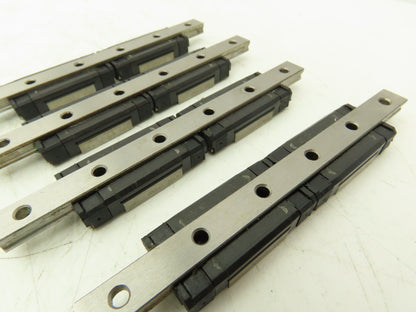THK SRS9M Linear Bearing 2-Block Guide Rail 9mm x 114.5mm 4-1/2" Lot of 4