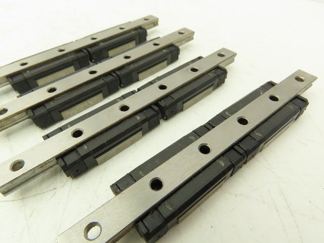 THK SRS9M Linear Bearing 2-Block Guide Rail 9mm x 114.5mm 4-1/2" Lot of 4