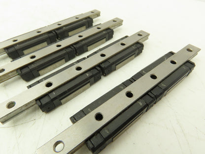 THK SRS9M Linear Bearing 2-Block Guide Rail 9mm x 114.5mm 4-1/2" Lot of 4