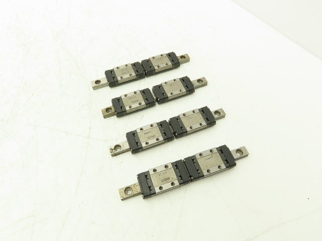 THK SRS9M Linear Bearing 2-Block Guide Rail 9mm x 114.5mm 4-1/2" Lot of 4