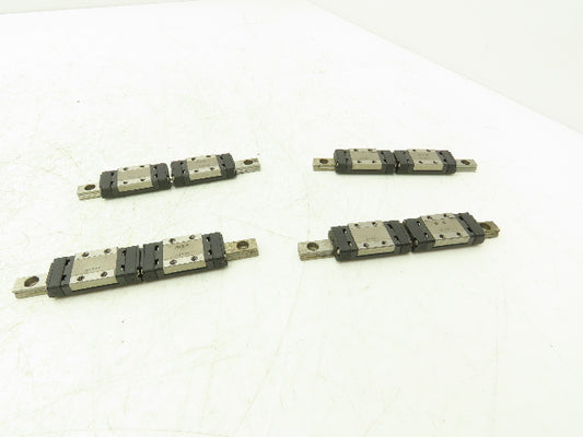 THK SRS9M Linear Bearing 2-Block Guide Rail 9mm x 114.5mm 4-1/2" Lot of 4