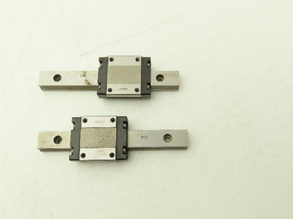 THK SRS15M Linear Bearing 1-Block Guide Rail 15mm x 110mm 4-1/4" Lot of 2
