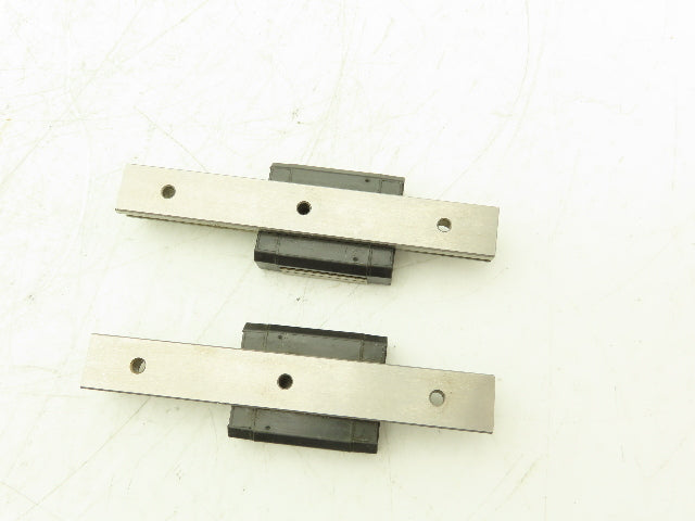 THK SRS15M Linear Bearing 1-Block Guide Rail 15mm x 110mm 4-1/4" Lot of 2
