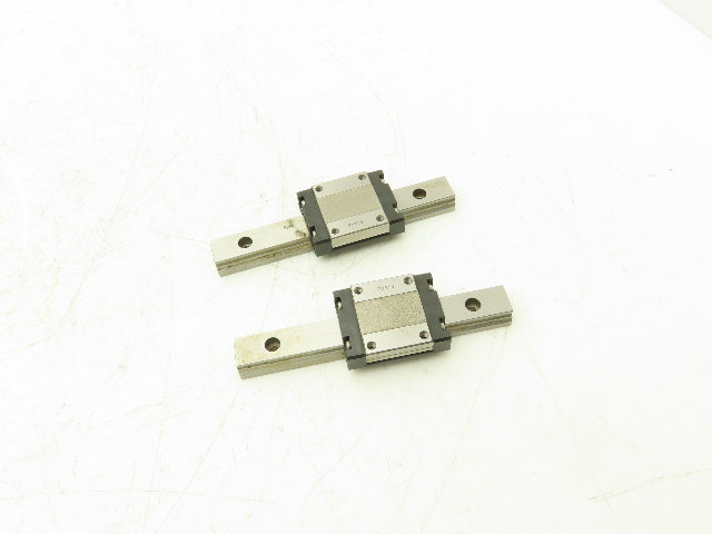 THK SRS15M Linear Bearing 1-Block Guide Rail 15mm x 110mm 4-1/4" Lot of 2