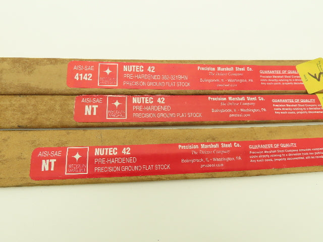 4142 Alloy Steel Ground Flat Bar 1/8"thick 36"L  1", 3/4", 1-1/4"Width Lot of 3