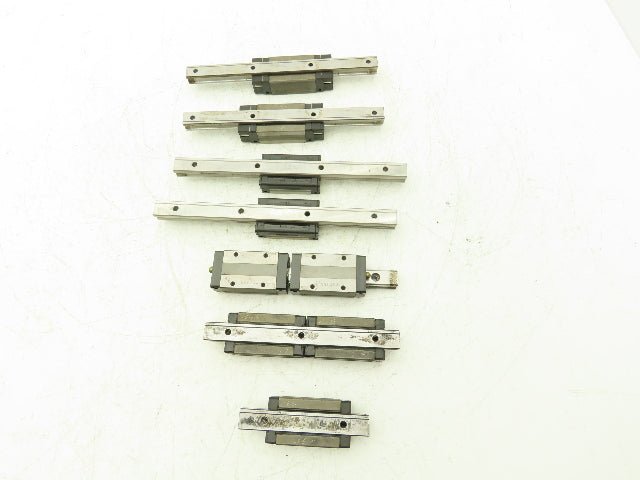 THK SRS15 SSR15 Linear Bearing Guide Rail 15mm x 100-220mm 4..8-5/8" Lot of 7