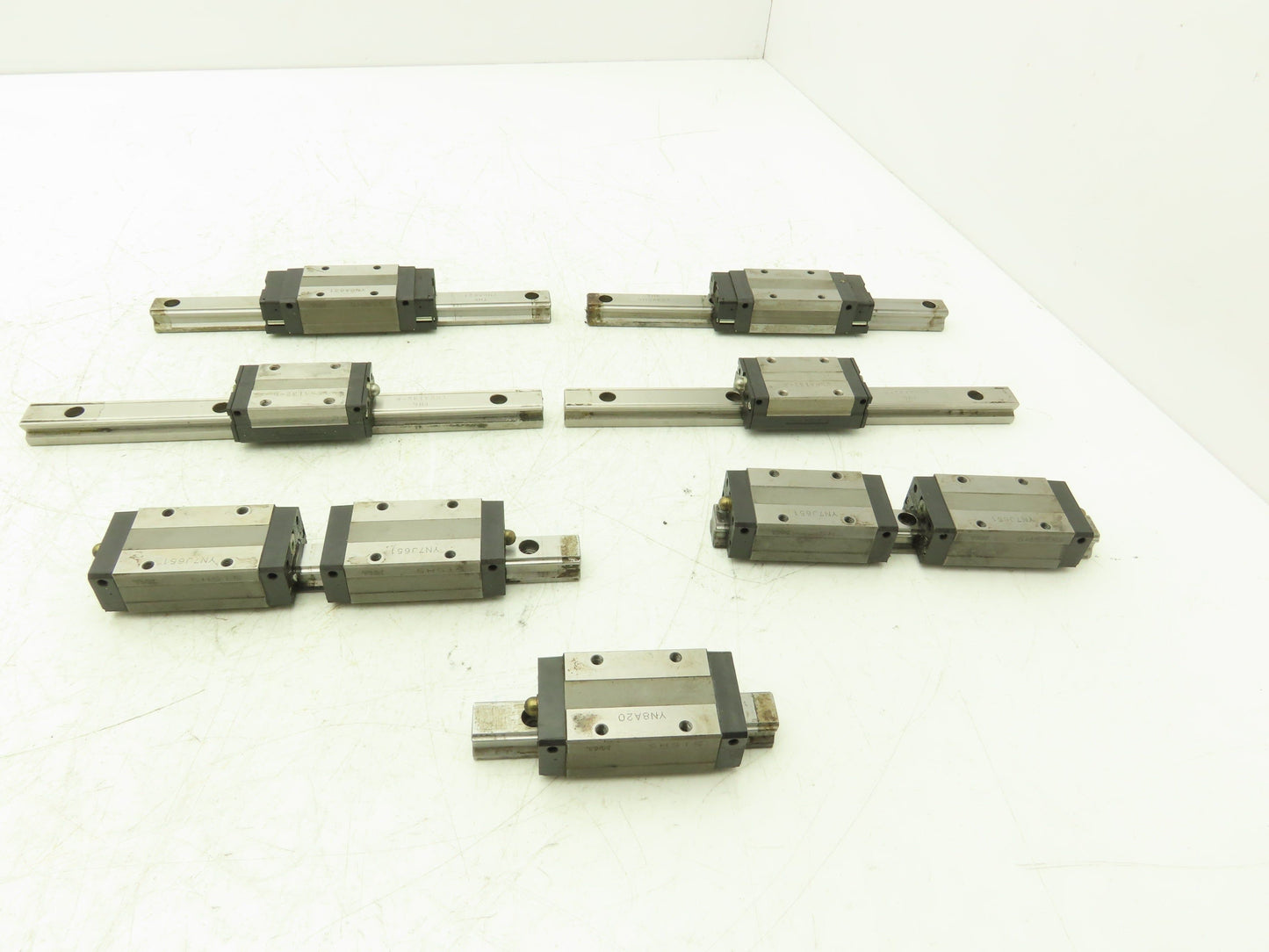 THK SRS15 SSR15 Linear Bearing Guide Rail 15mm x 100-220mm 4..8-5/8" Lot of 7