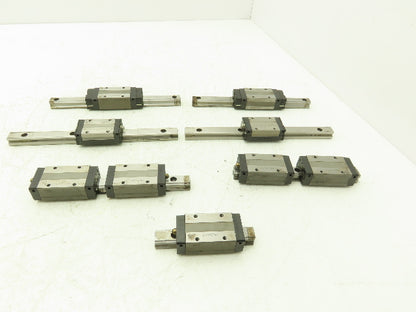 THK SRS15 SSR15 Linear Bearing Guide Rail 15mm x 100-220mm 4..8-5/8" Lot of 7