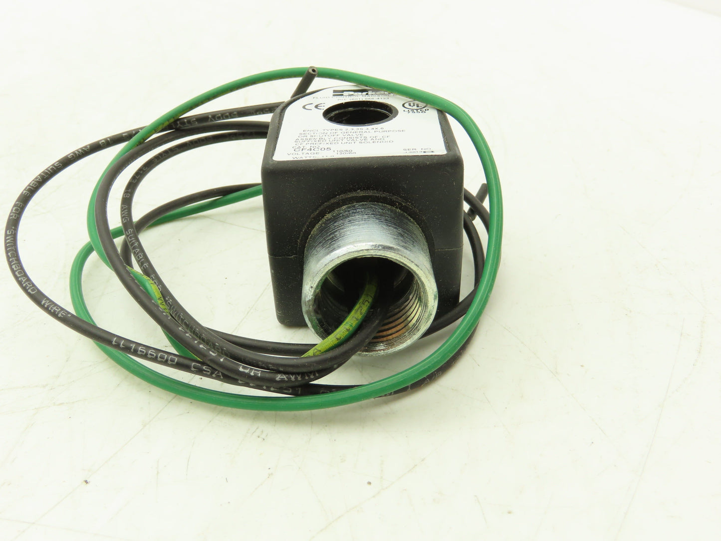 Parker Skinner Solenoid Valve Two Way Coil Voltage 120VAC 3/4" NPT 0-150 PSI