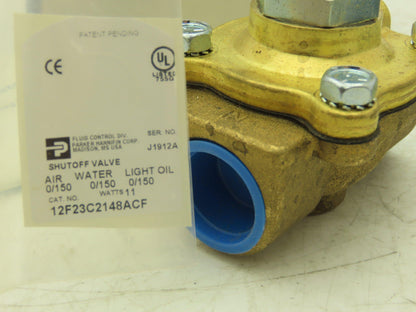 Parker Skinner Solenoid Valve Two Way Coil Voltage 120VAC 3/4" NPT 0-150 PSI