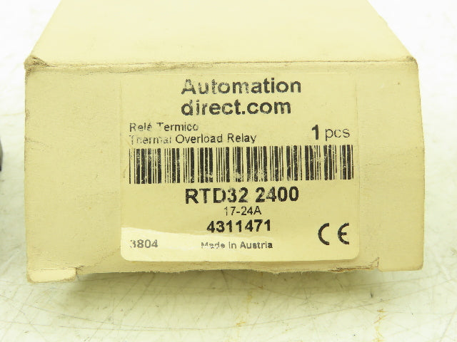 Automation Direct RTD32 2400 Thermal Overload Relay  0-24A 600VAC Lot of 2