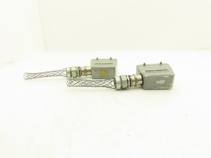 Phoenix Contact 1773132 Heavycon 6-Pin Female Receptacle & Hood Lot of 2