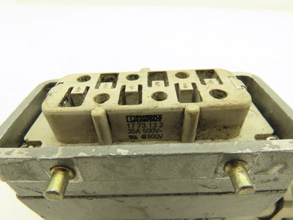 Phoenix Contact 1773132 Heavycon 6-Pin Female Receptacle & Hood Lot of 2