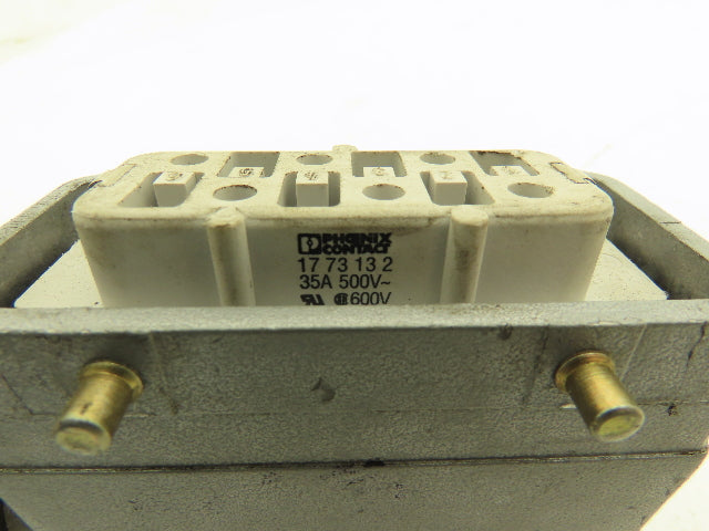 Phoenix Contact 1773132 Heavycon 6-Pin Female Receptacle & Hood Lot of 2