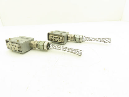 Phoenix Contact 1773132 Heavycon 6-Pin Female Receptacle & Hood Lot of 2