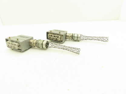 Phoenix Contact 1773132 Heavycon 6-Pin Female Receptacle & Hood Lot of 2