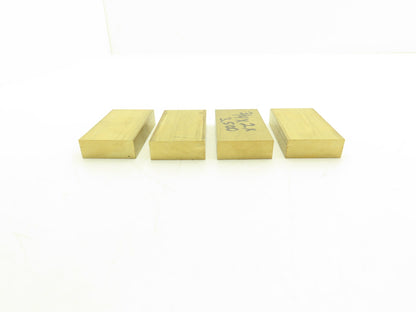 360 Yellow Brass Stock Rectangle Flat Bar 3/4"x 2"x 3-1/2"L  Lot of 4pcs