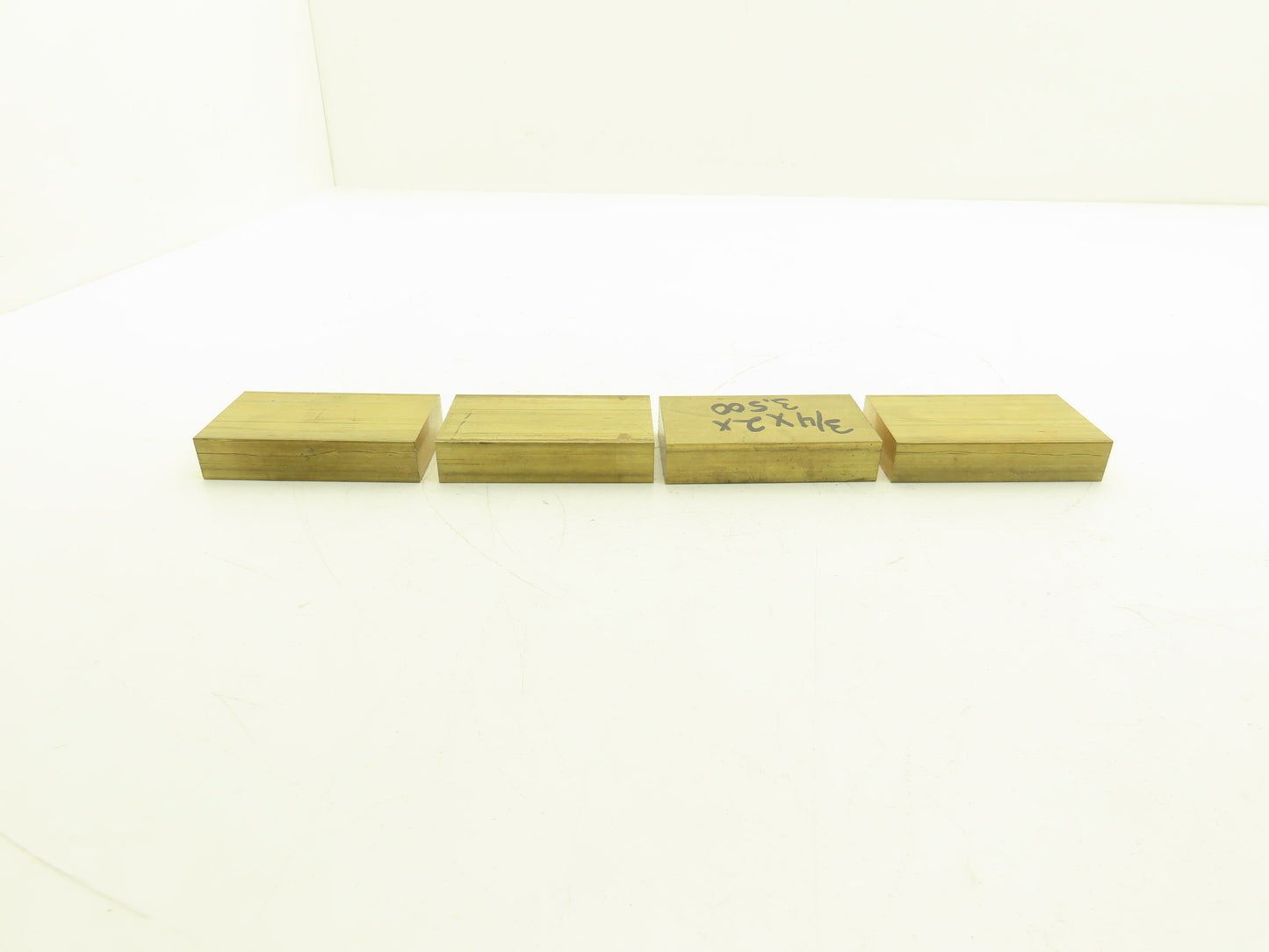 360 Yellow Brass Stock Rectangle Flat Bar 3/4"x 2"x 3-1/2"L  Lot of 4pcs