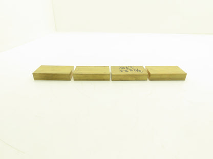 360 Yellow Brass Stock Rectangle Flat Bar 3/4"x 2"x 3-1/2"L  Lot of 4pcs