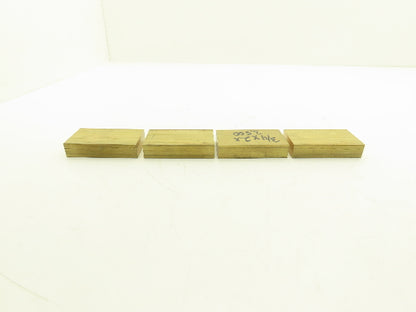 360 Yellow Brass Stock Rectangle Flat Bar 3/4"x 2"x 3-1/2"L  Lot of 4pcs