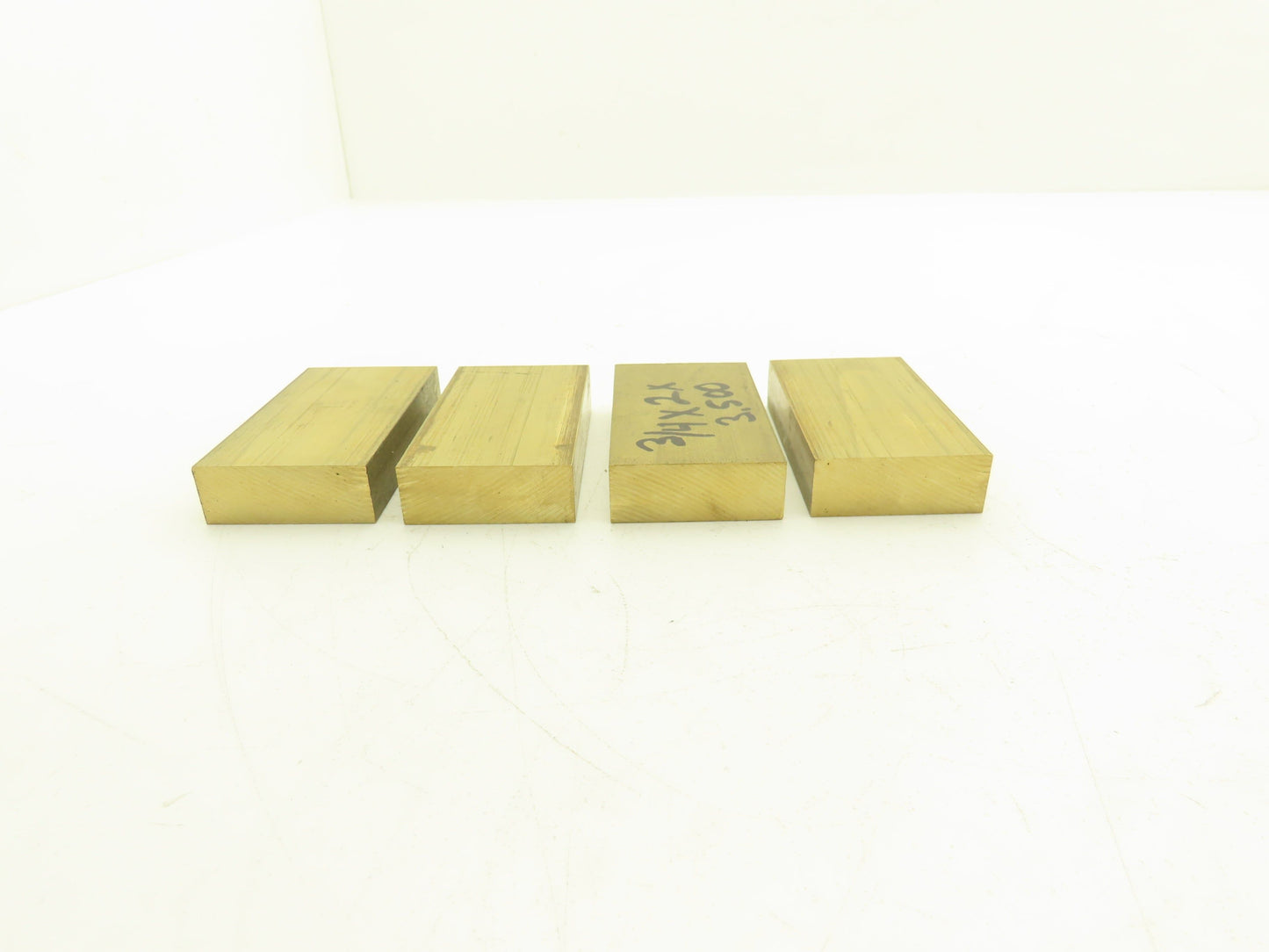 360 Yellow Brass Stock Rectangle Flat Bar 3/4"x 2"x 3-1/2"L  Lot of 4pcs