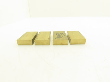 360 Yellow Brass Stock Rectangle Flat Bar 3/4"x 2"x 3-1/2"L  Lot of 4pcs