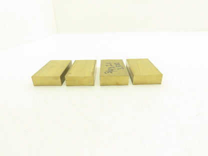 360 Yellow Brass Stock Rectangle Flat Bar 3/4"x 2"x 3-1/2"L  Lot of 4pcs