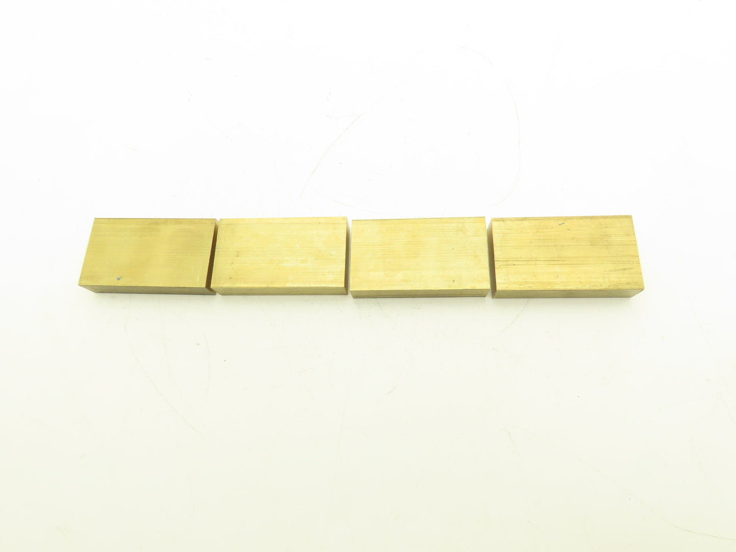 360 Yellow Brass Stock Rectangle Flat Bar 3/4"x 2"x 3-1/2"L  Lot of 4pcs