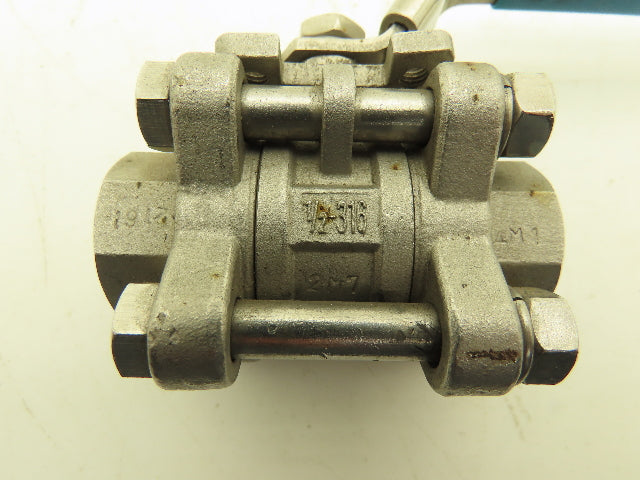 Pinacle 2626 1/2" Locking Ball Valve 316SS 1000WOG