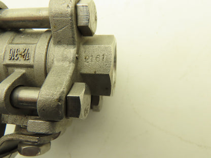 Pinacle 2626 1/2" Locking Ball Valve 316SS 1000WOG