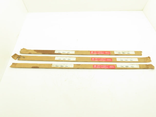 Nutec 42 4142 Alloy Steel Ground Flat Bar Stock 1/8"x 3/8"x 36"L  Lot of 3