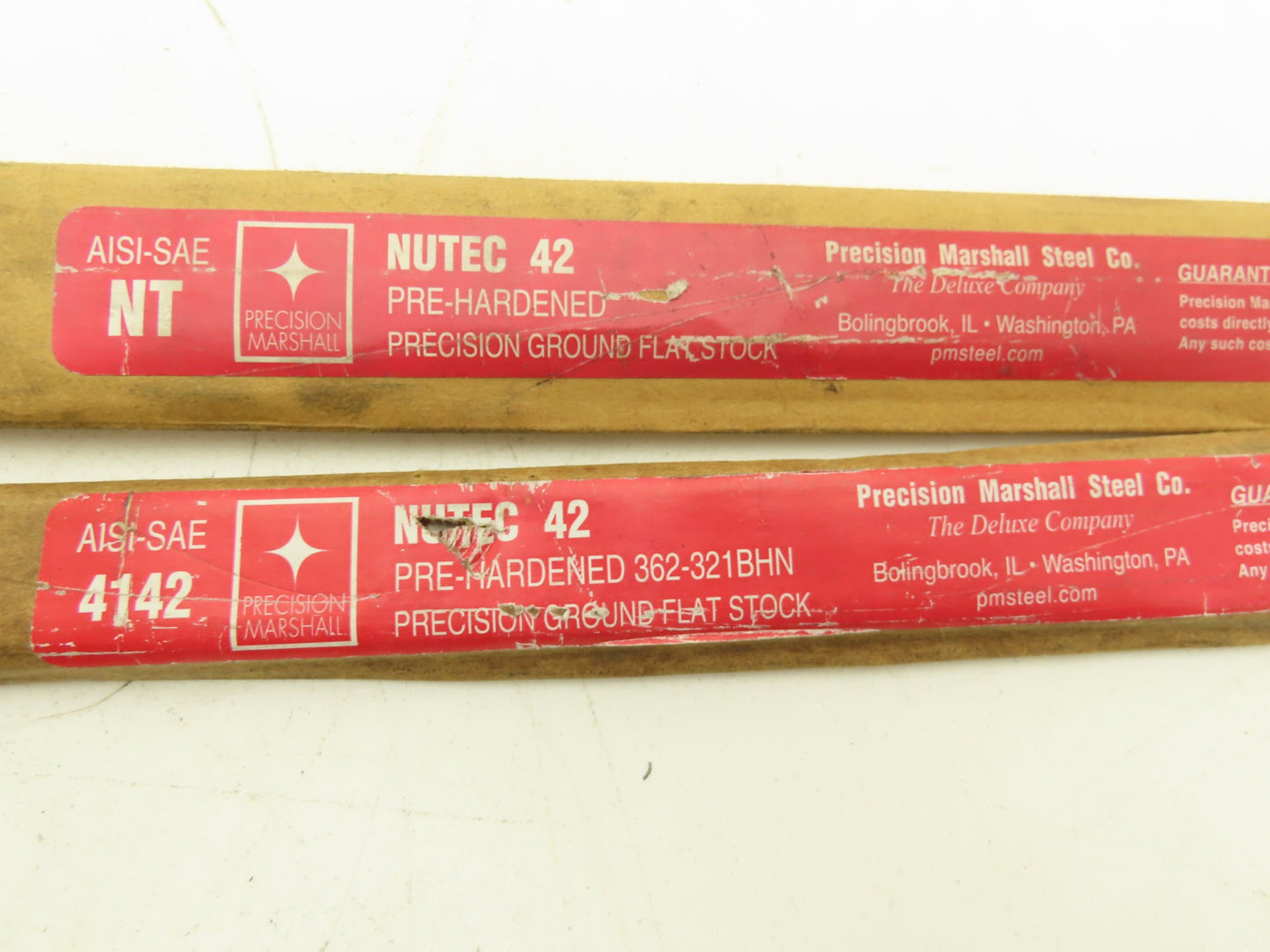Nutec 42 4142 Alloy Steel Ground Flat Bar Stock 1/4"x 3/4"x 36"L  Lot of 2