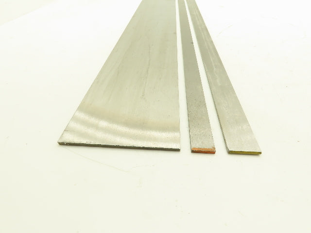 1018 Carbon Steel Ground Flat Bar Stock 1/8"Thick x 24"L  3/4", 1", 4" Lot of 3