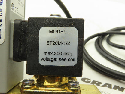 Granzow ET20M-1/2 Solenoid Auto Drain Valve 2-Way 1/2" NPT NC 120VAC