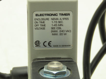 Granzow ET20M-1/2 Solenoid Auto Drain Valve 2-Way 1/2" NPT NC 120VAC