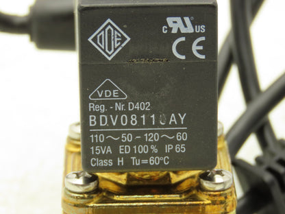 Granzow ET20M-1/2 Solenoid Auto Drain Valve 2-Way 1/2" NPT NC 120VAC