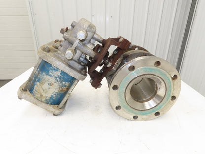 Neles Jamesbury Stainless 6" Flanged Ball Valve 316SS 150psi Pneumatic Actuator