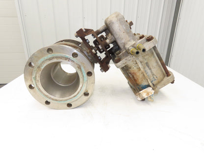 Neles Jamesbury Stainless 6" Flanged Ball Valve 316SS 150psi Pneumatic Actuator