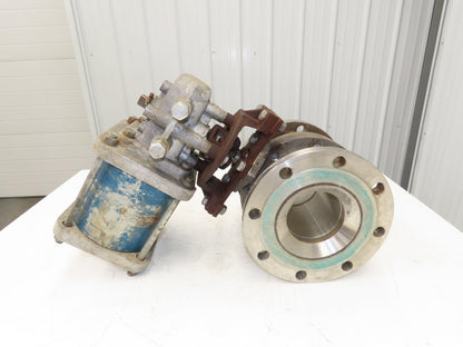 Neles Jamesbury Stainless 6" Flanged Ball Valve 316SS 150psi Pneumatic Actuator